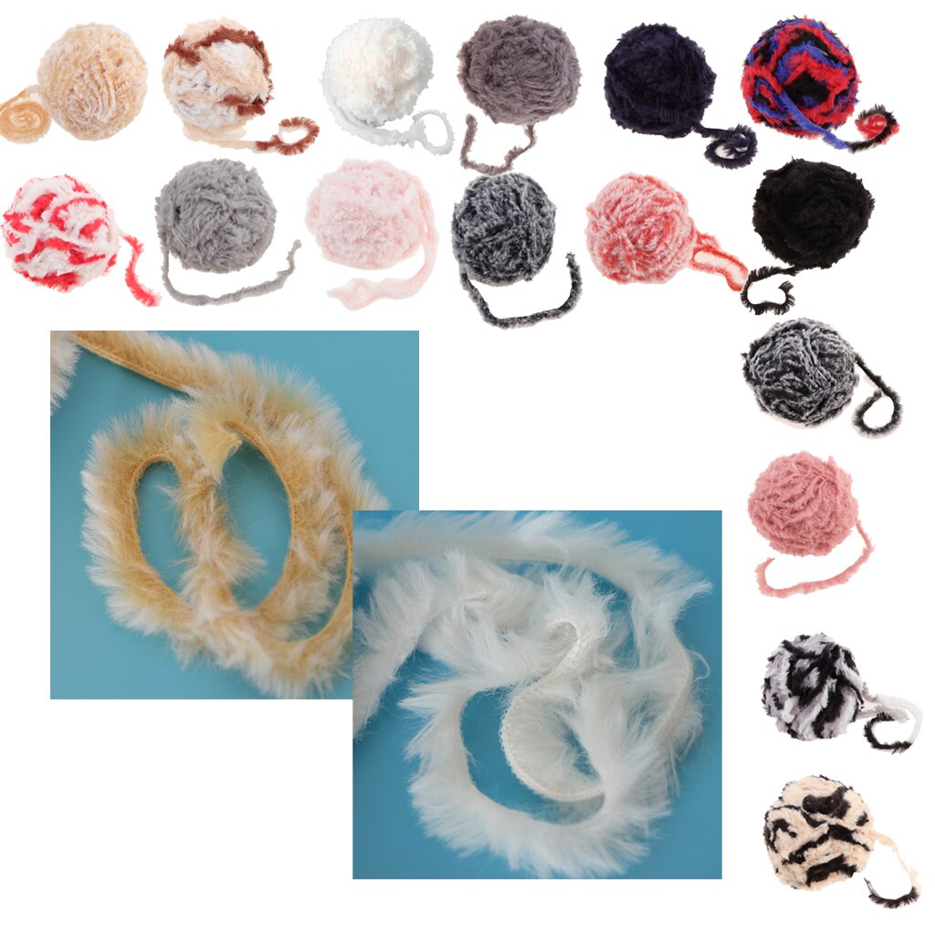 32 Meters Faux Fur Wool Yarn Soft Chunky Hand Knitting DIY Hat Scarf Blanket