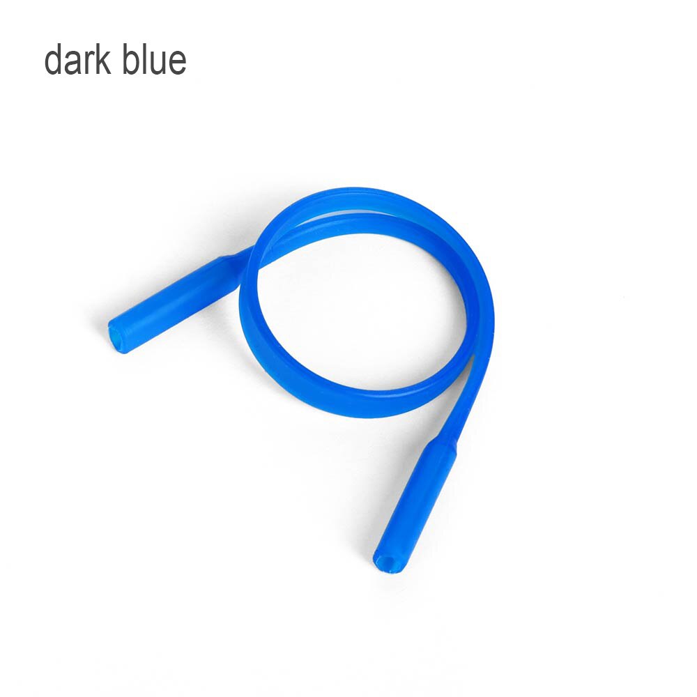 1PC Adjustable Silicone Eyeglasses Straps Sunglasses String Ropes Glasses Chain Sports Band Holder Elastic Anti Slip Cords: C-Dark Blue