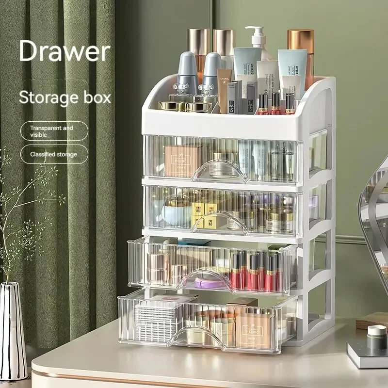 Caixa de armazenamento de mesa gaveta de armazenamento decoração de cabelo armário de armazenamento multi-camada cosméticos caixa de jóias papelaria multifuncional
