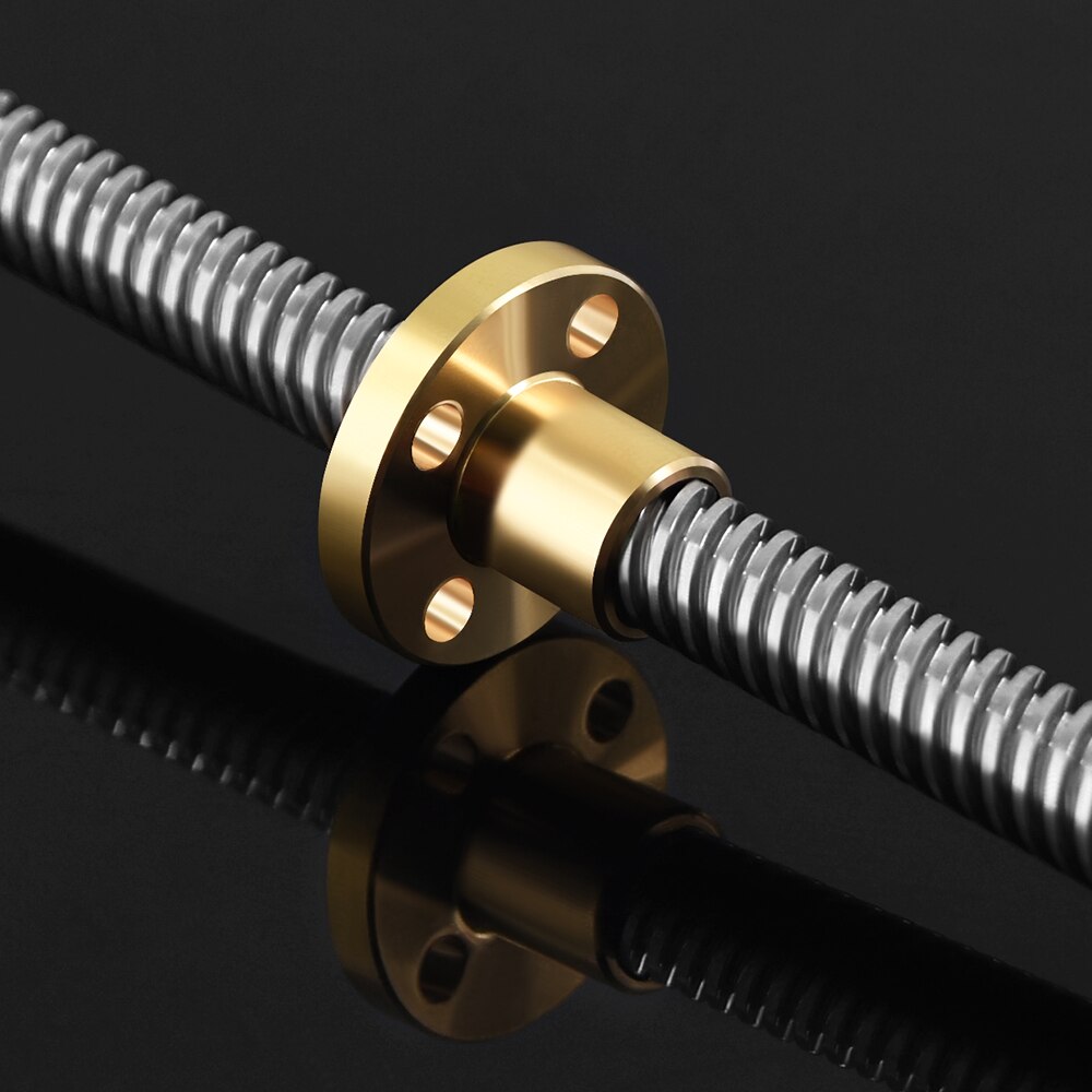 T8 Lead Screw OD 8mm Pitch 2mm Lead 2mm 200mm 250mm 300mm 350mm 400mm 450mm 500mm With Nut For 3D Printer Reprap