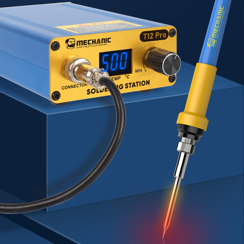 MECHANIC T12 Pro intelligent soldering station LED digital display BGA rework station with soldering iron head welding tool