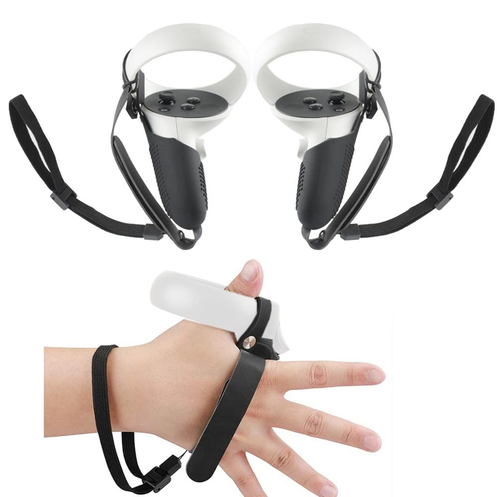 5in1 cinturino a snodo + coperchio impugnatura + cinturino a mano + coperchio antipolvere obiettivo VR + cappuccio pulsante pollice per Oculus ricerca 2 accessori controllore VR