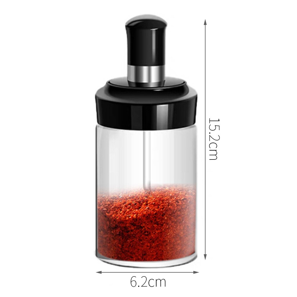250ml kryddflaskor glas krydda förvaringsbehållare krydda kruka med sked honung kruka olja borste flaska