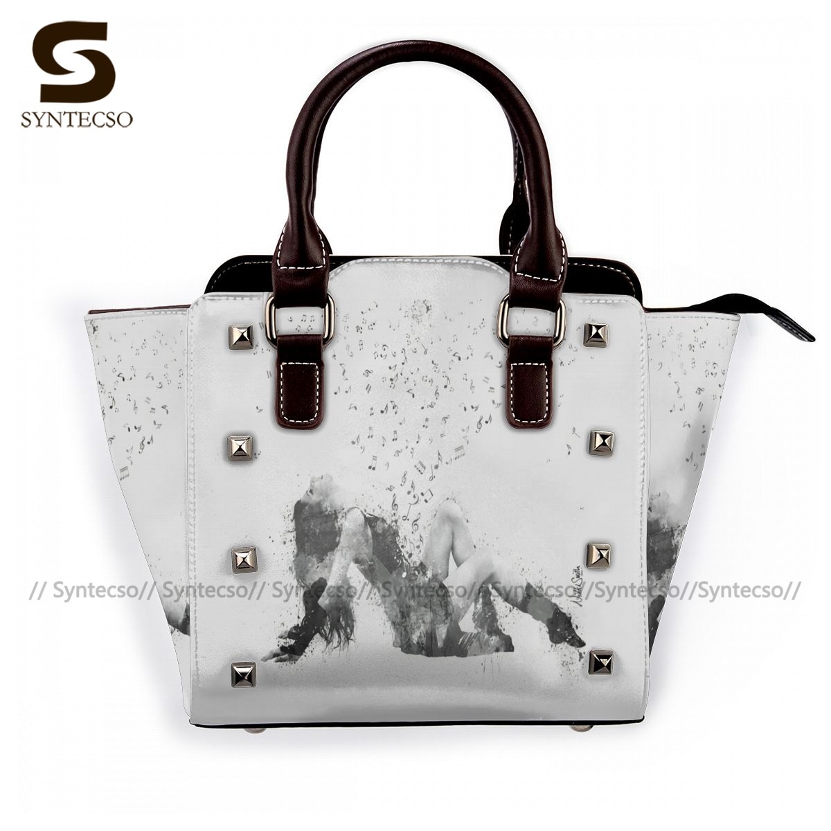 Punk Shoulder Bag Business Woman Handbag Vintage Leather Bags: 1