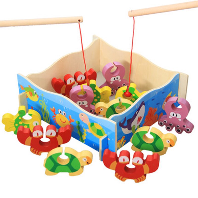 Baby Educatief Speelgoed Vis Houten Magnetische Vissen Speelgoed Set Fish Game Educatief Vissen Speelgoed Kind Verjaardag/Christmas