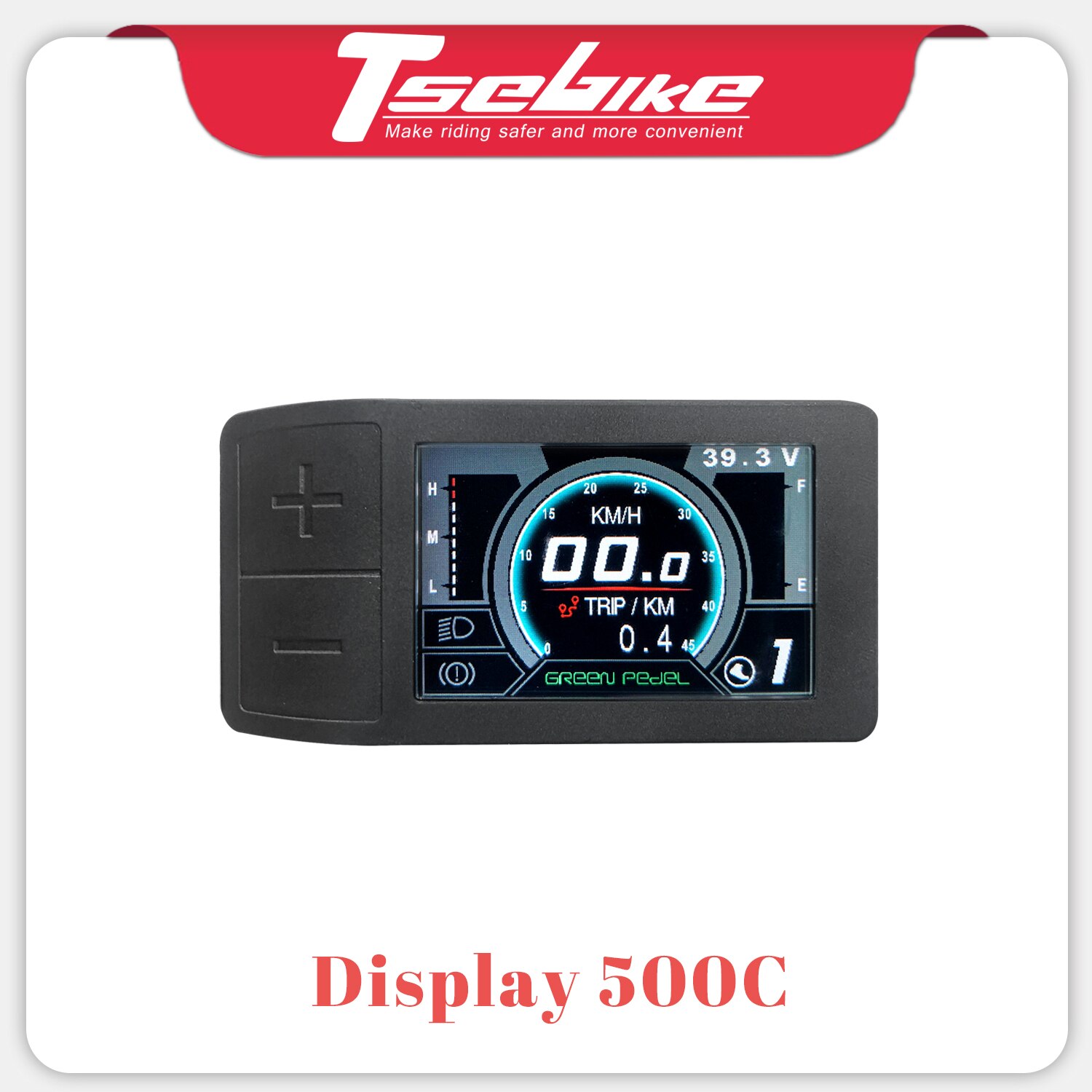 Tongsheng TSDZ 2 Mid Drive Motor LCD Display 500C Colour Screen Display for Electric E Bike Bicycle Conversion Kit