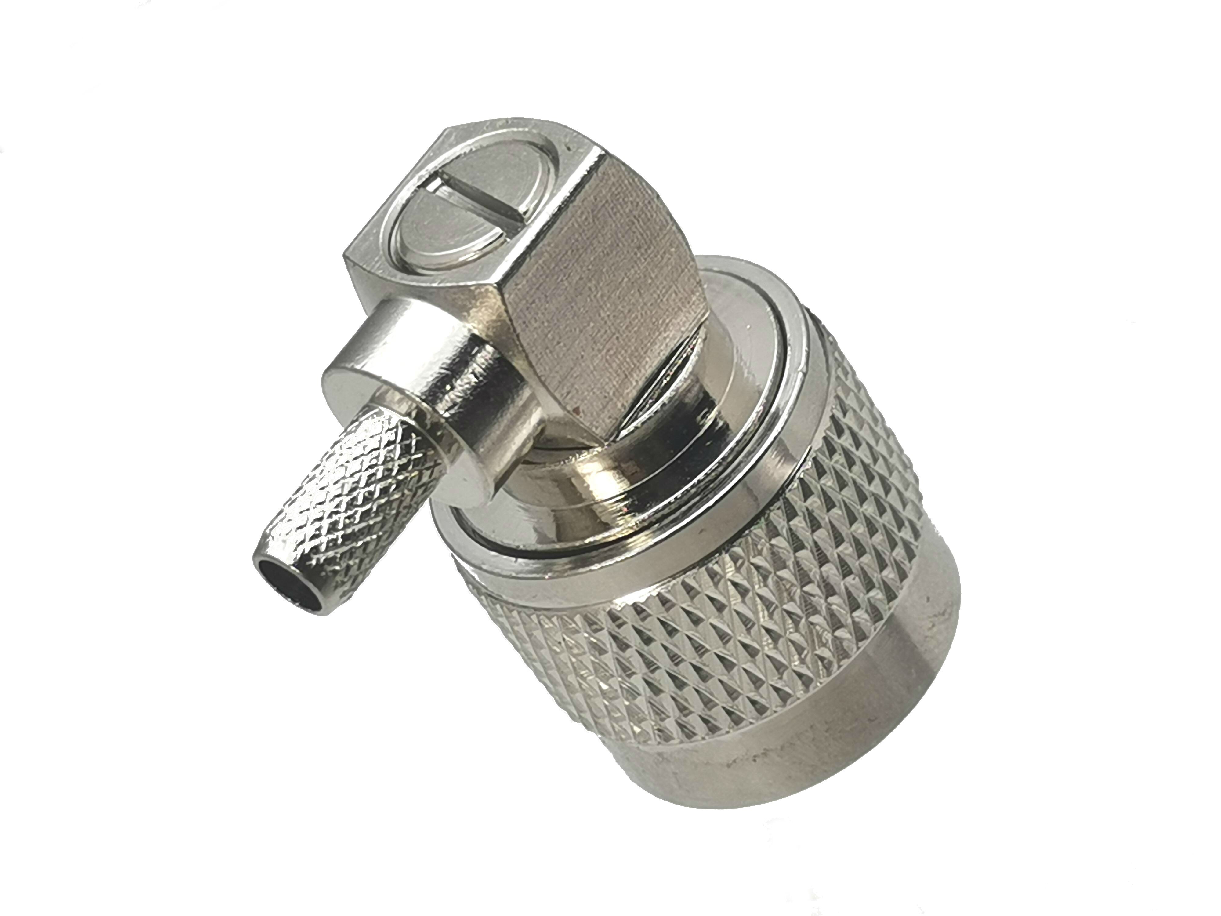 Stecker PL259 UHF männlichen stecker rechten winkel crimpen RG58 RG142 LMR195 RG400 Kabel