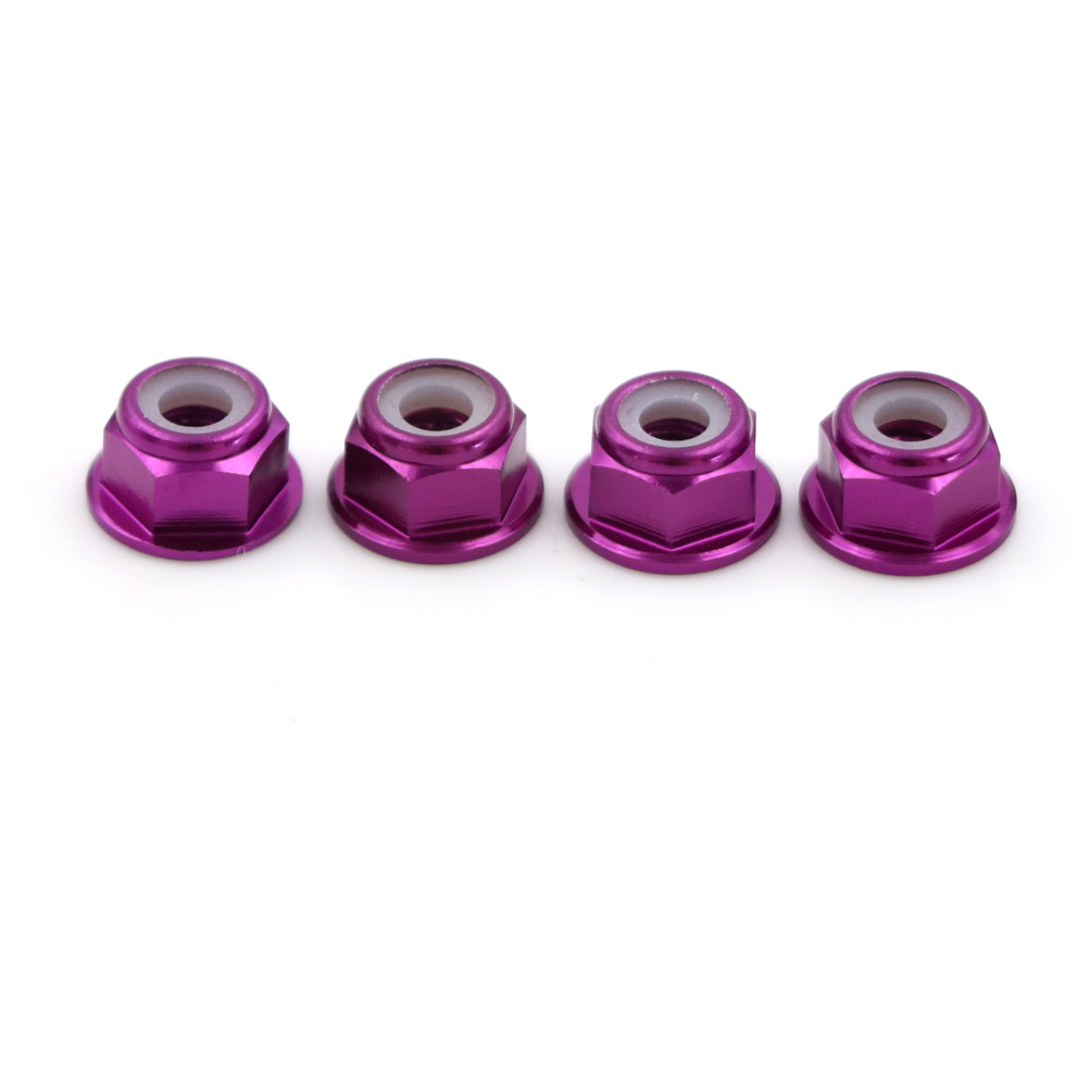 4 st aluminiumprofilkopplingar verktyg  m4 rc hsp 102049 (02190)  aluminium nylonmutter  m4 för 1:10 uppgraderingsdelar: Lila