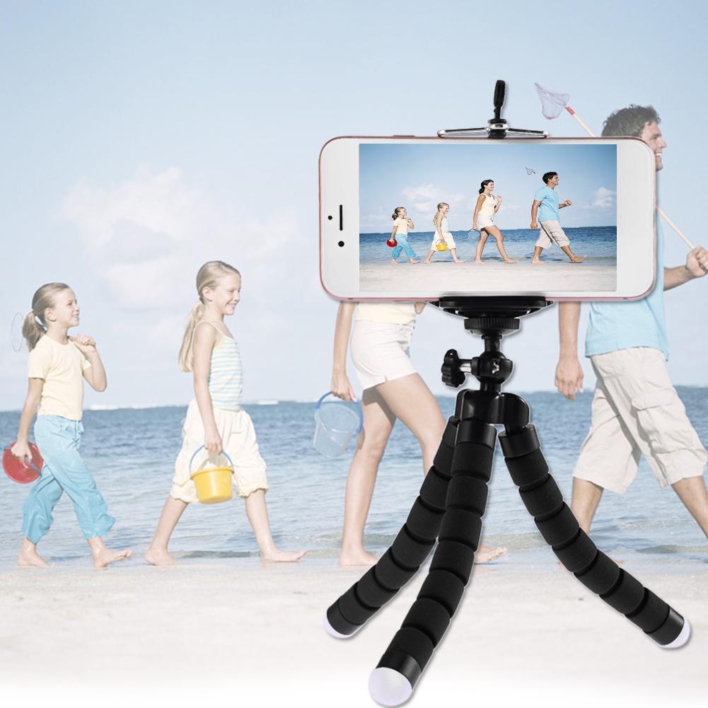 flexibel Schwamm Krake Stativ Für praktisch Kamera Halfter Clip Smartphone Einbeinstativ Kutteln Stehen Krake Mini Stativ Für Telefon