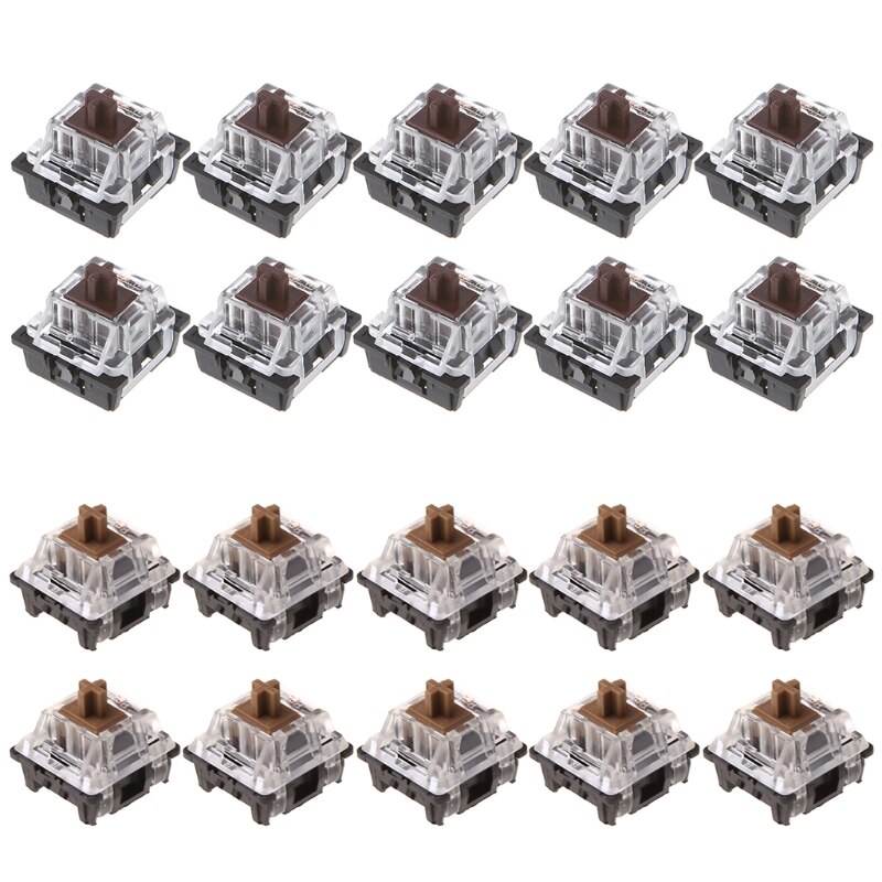 10Pcs 3 Pin KeyCaps Brown Mechanical Keyboard Switch for cherry MX Keyboard