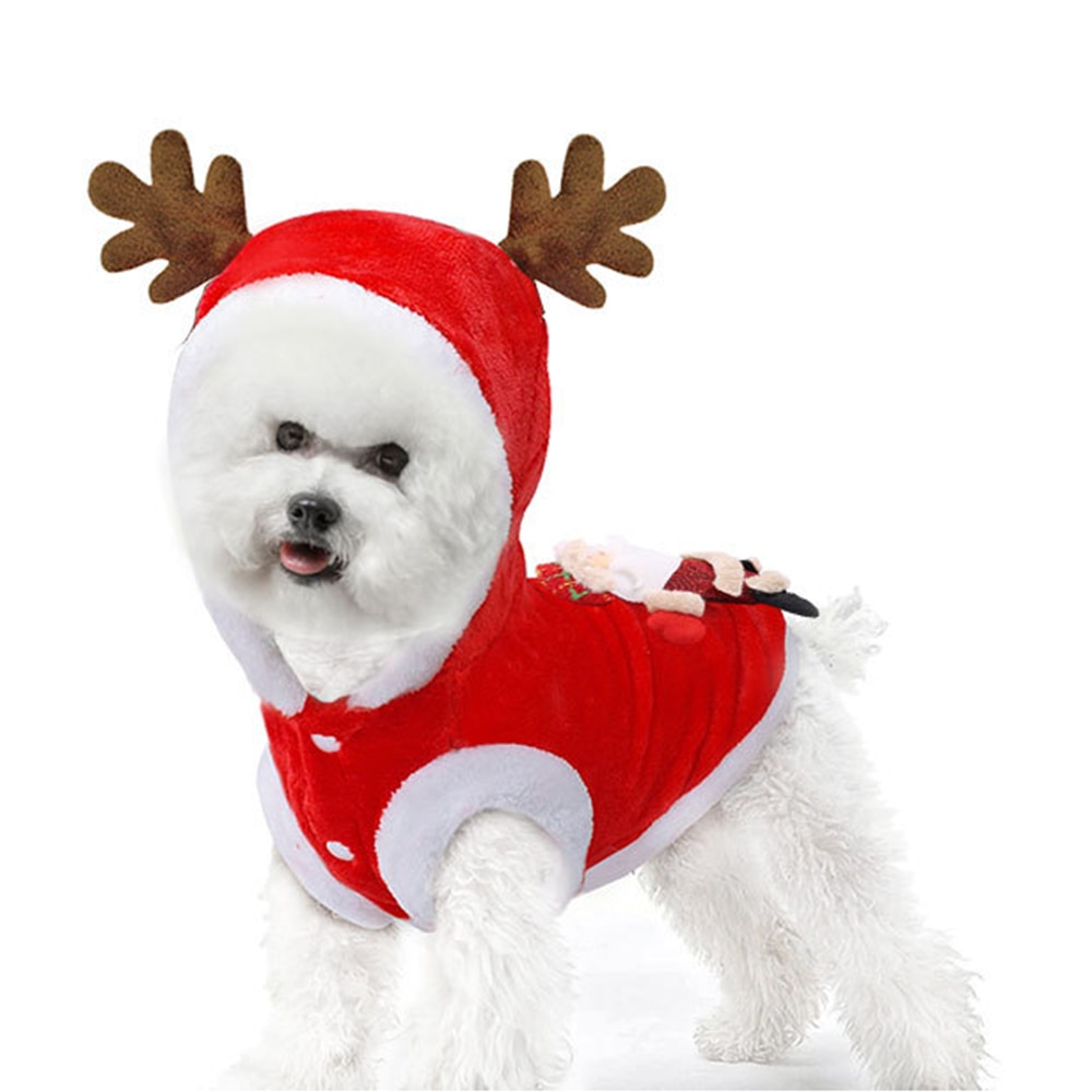 Noël chien chat Costumes drôle père noël Costume pour petits chiens hiver chiot vêtements pour animaux de compagnie Chihuahua carlin