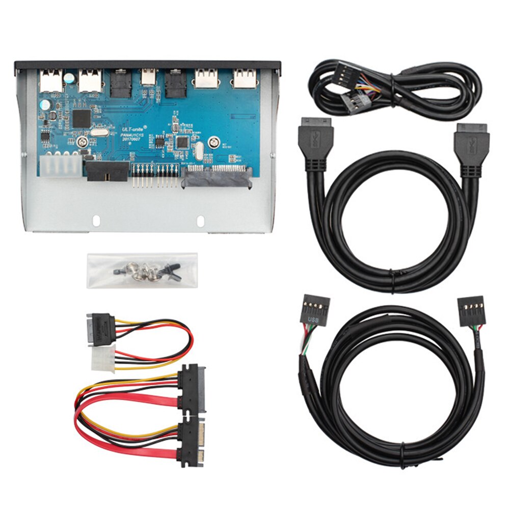 Desktop Chassis Front Panel USB Hub Connector Adapter 2 Port USB 3.0 5.25 inch Computer Case CD ROM Drive Bay Front Panel