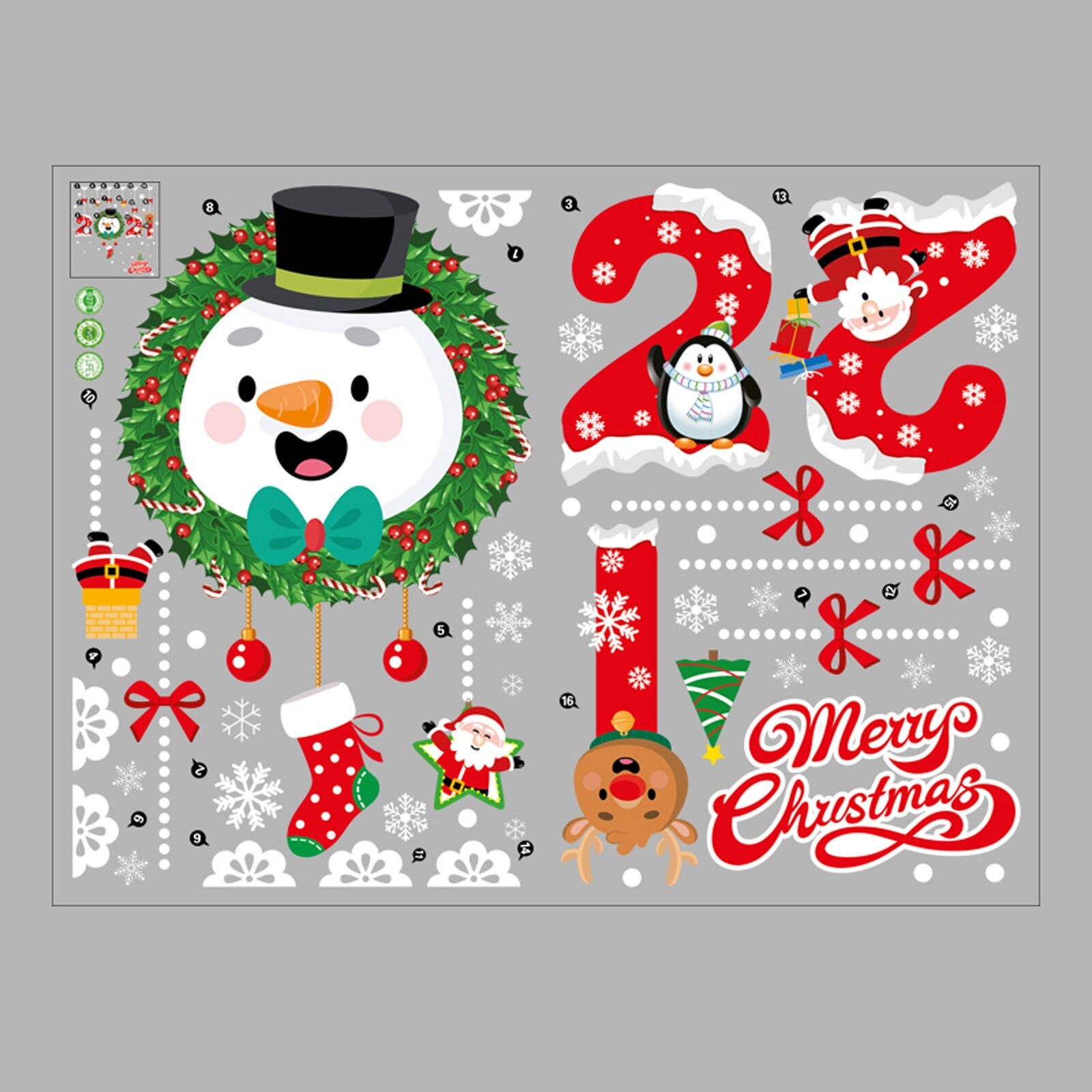 Kerst Raamstickers Vinyl Verwijderbare Kerst Sticker Home Decoratie Muurstickers Kerst Decoratie Voor Venster