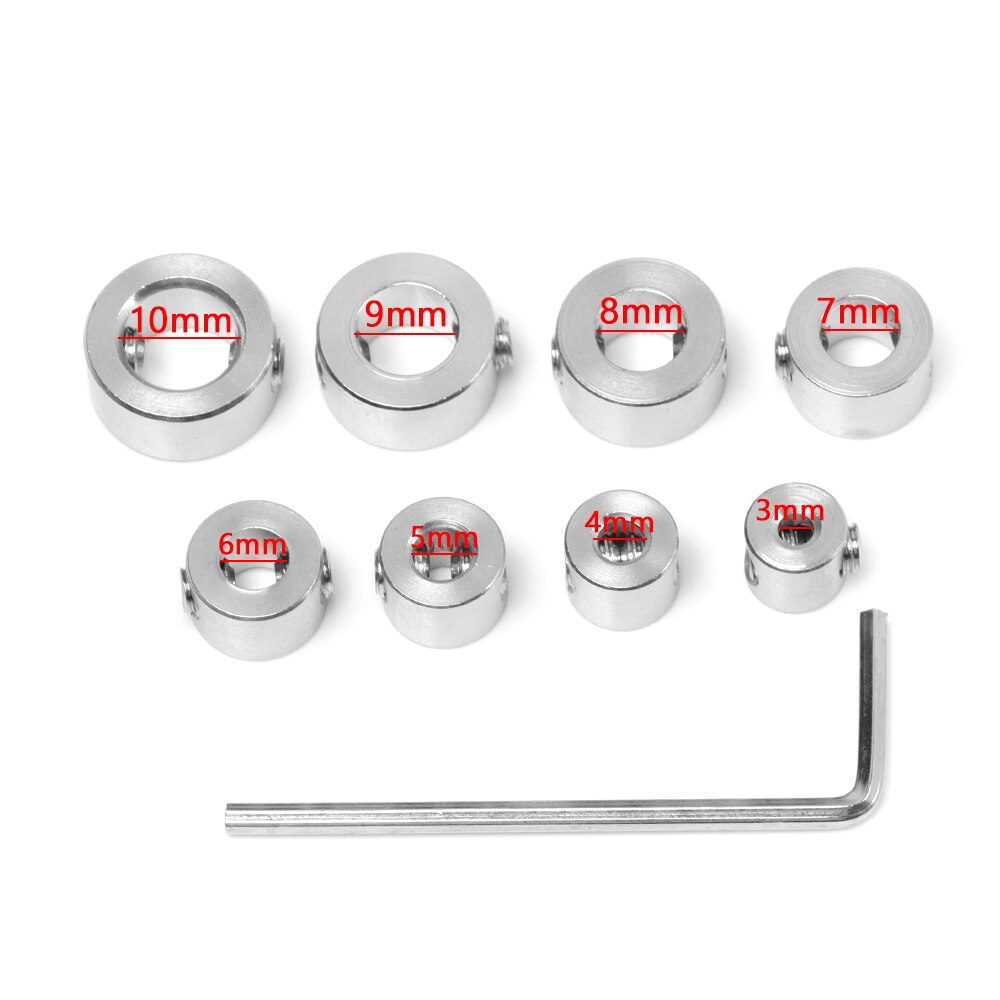 Woodworking Drill Stop Collar Set 3mm-10mm Drilling Bit Depth Stopper Ring Stainless Steel Stopper Ring Drill Locator Bit