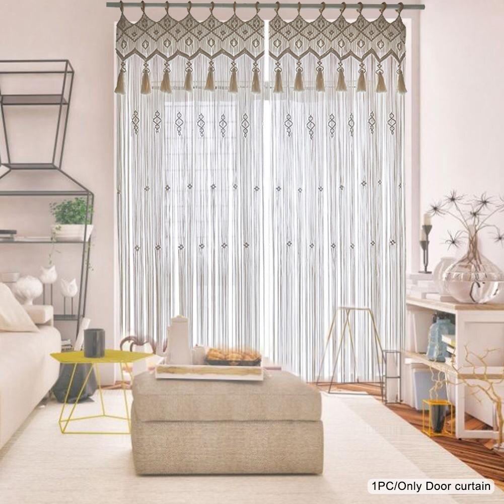 Macramé cortina decoración de hogar para colgar en la pared macramé cortina bodas Fondo tejido a mano