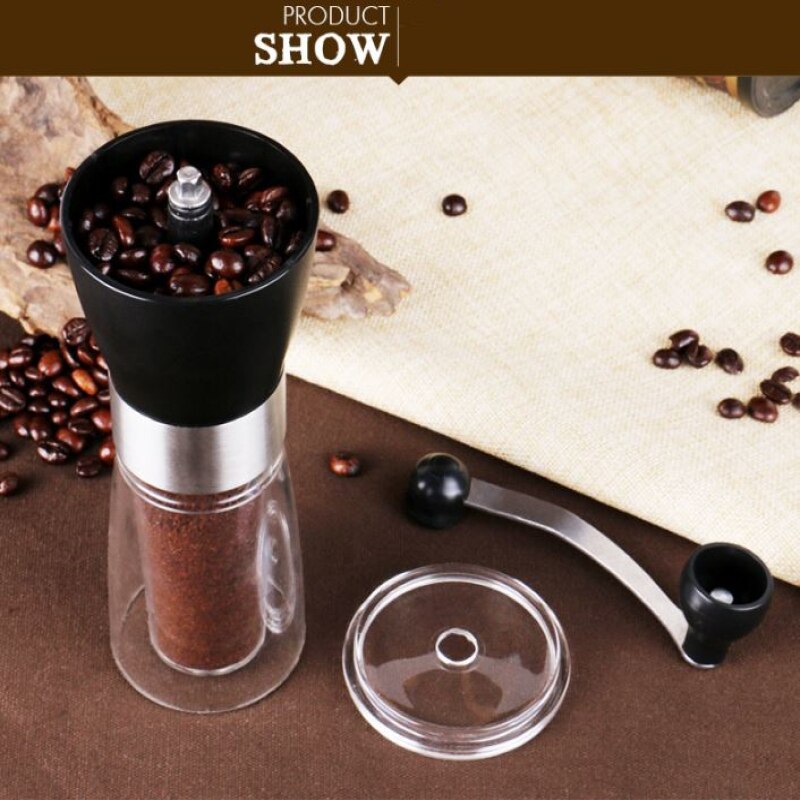 Hand Grinder Manual Coffee Grinder Stainless Steel Coffee Machine Coffee Bean Grains 360° Grinding Grinder for Family Household