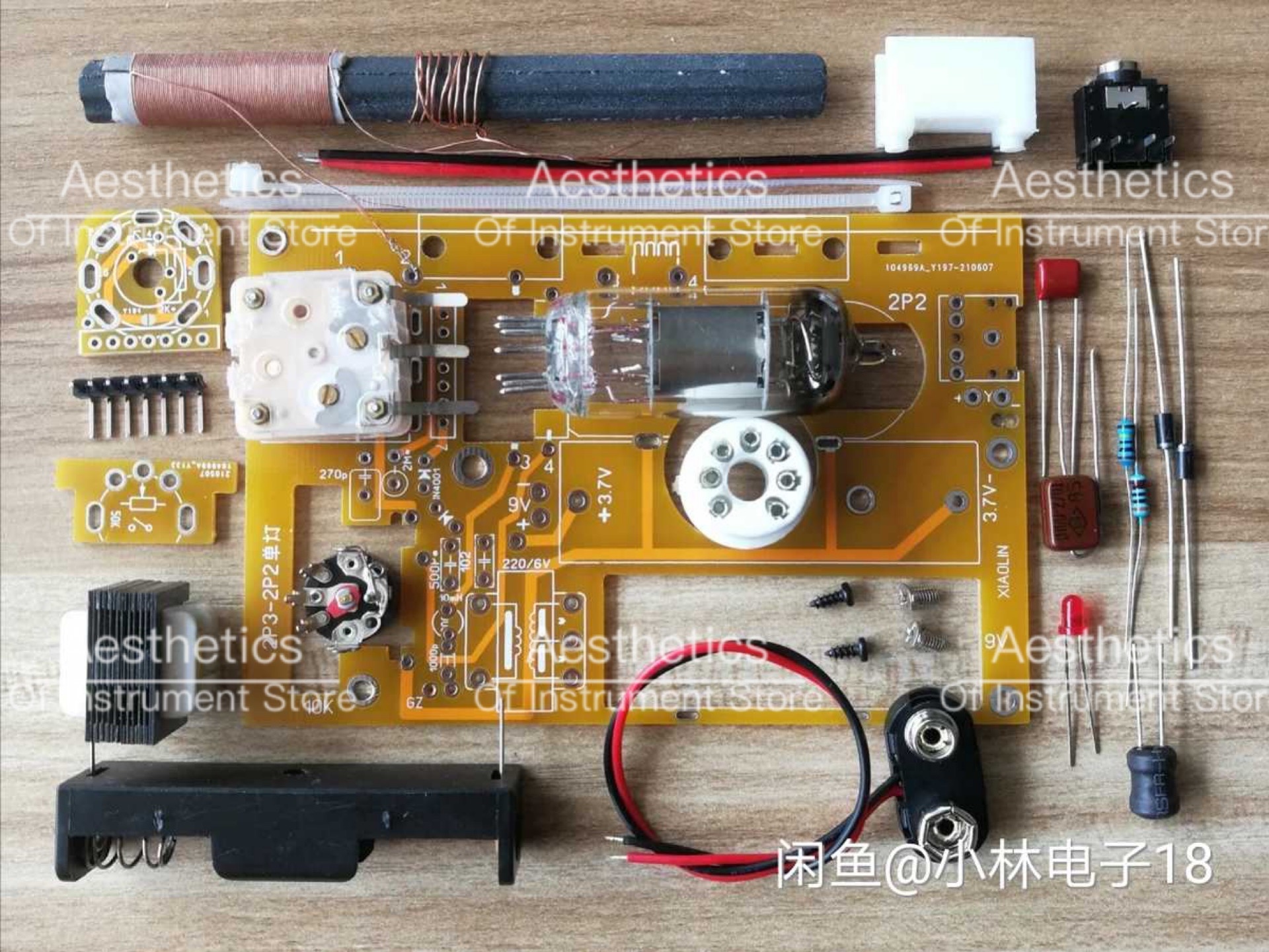 2P2 Rohr Einzel Lampe Mittel Welle Radio Bausatz Batterie Rohr Radio 2P3 Radio Ohne Gehäbenutzen