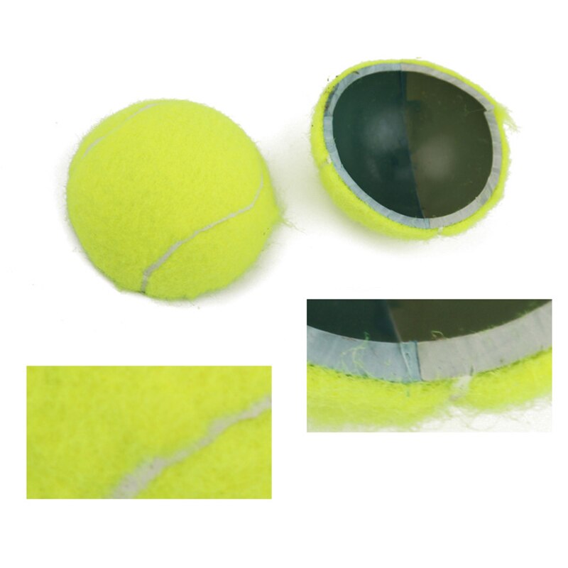3 piezas Durable pelotas de tenis de alta resiliencia de goma pelota de tenis práctica para Club de ejercicios de entrenamiento de la competencia