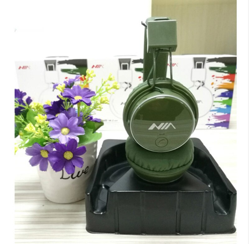 Novos fones de ouvido esportivos dobráveis wirelsee, nia q8, estéreo, bluetooth, suporte a aplicativo com microfone, suporte para cartão tf, rádio fm: vermelho-escuro