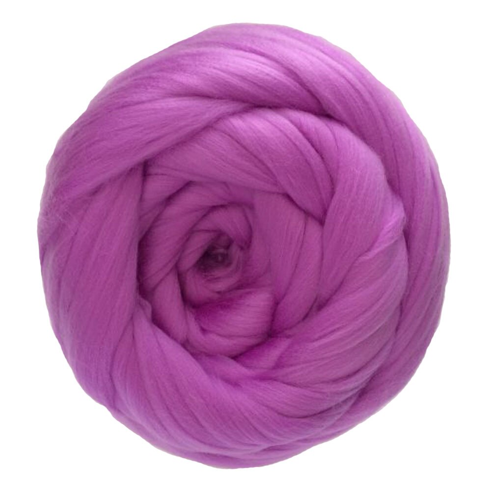 Chunky strik tæppe garn super blød bulk roving merino uld garn alternativ tæppe tørklæde sweater hånd strikke garn 250g: Lilla