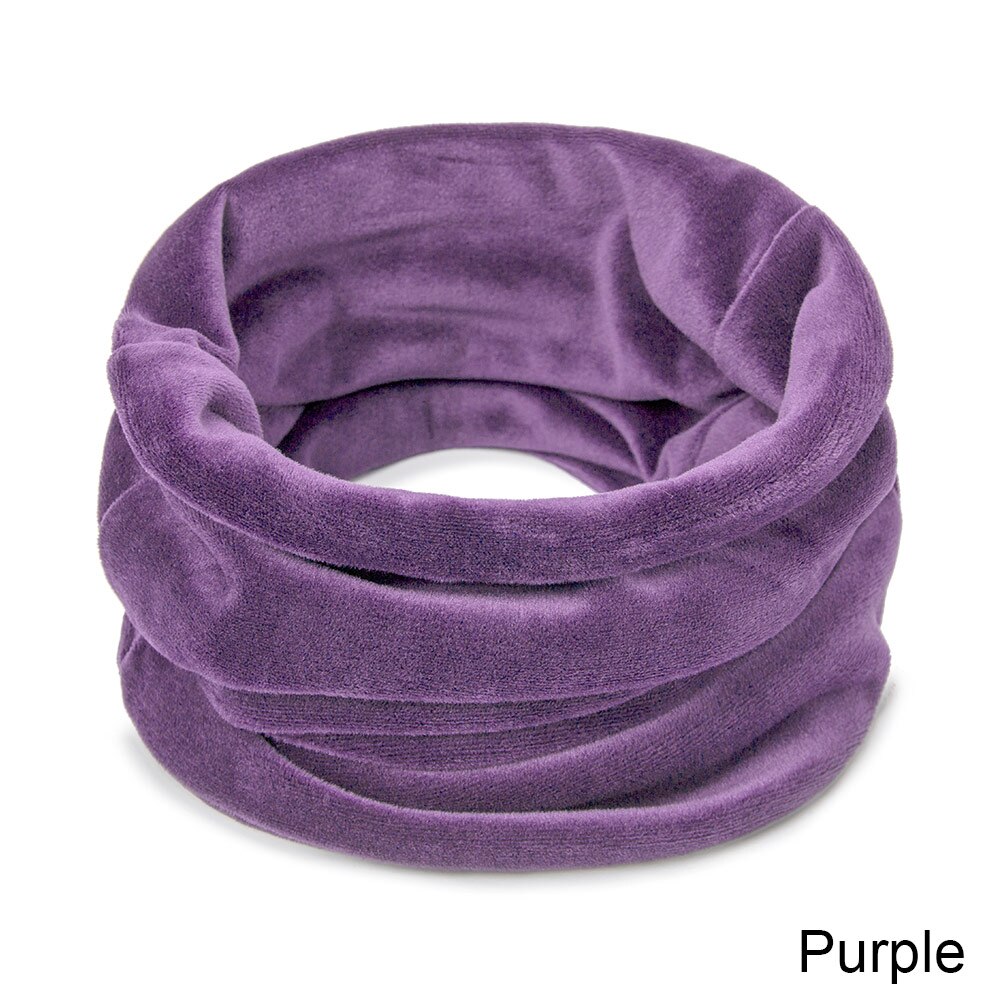 Gruppe hoppe kvinders efterår vinter tørklæde afslappet ring strikket ring tørklæde til mænd ensfarvet blød hals tørklæde halstørklæde: Lilla