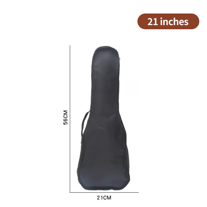 21/23/26 Inch Ukulele Gitaar Zakken Eenvoudige Enkele Schouderriem Guitar Case Black Ukulele Cover XA262M: 21inch