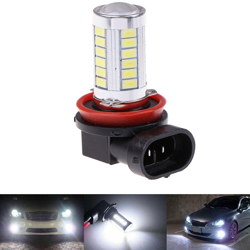 Bombillas LED H8 H11 HB4 9006 HB3 9005 H16 JP H9, luces antiniebla, lámpara trasera de conducción 5730 33SMD, luz de aparcamiento de coche 12V