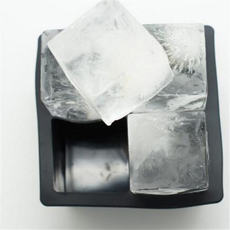 Grand Cube à glace géant Jumbo Silicone | 4 géant de grande taille, moule à glace carré plateau moule bricolage,