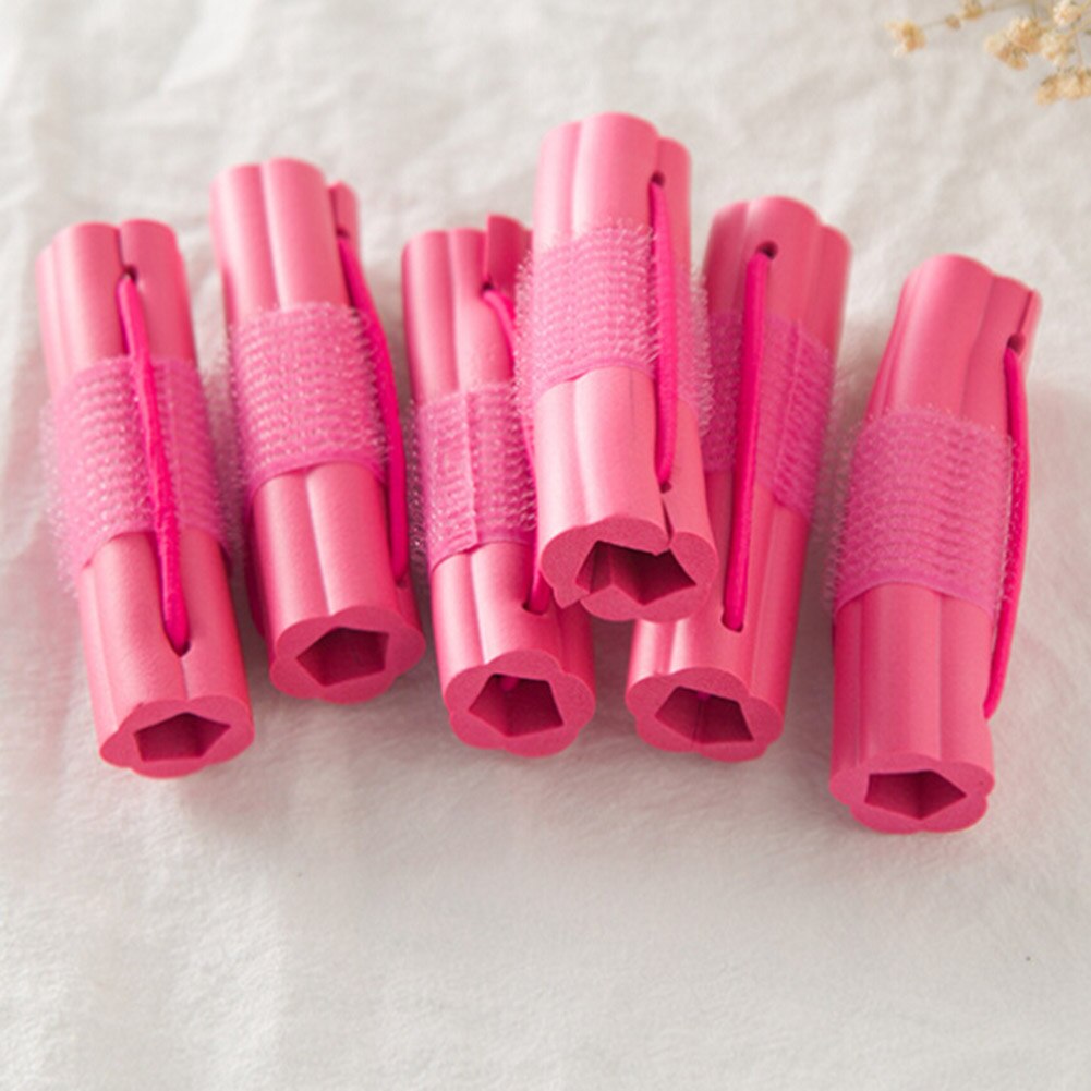 6 stuks magische schuimspons haarkrultang diy golvend haar reis thuisgebruik zachte haarkrultang rollers stylingtools