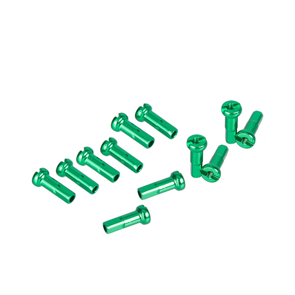 Ztto 60 pçs mtb bicicleta de estrada mamilos 14g 2.0 14mm 2.0mm ultraleve liga alumínio alta resistência colorido raios mamilo: Green 60pcs