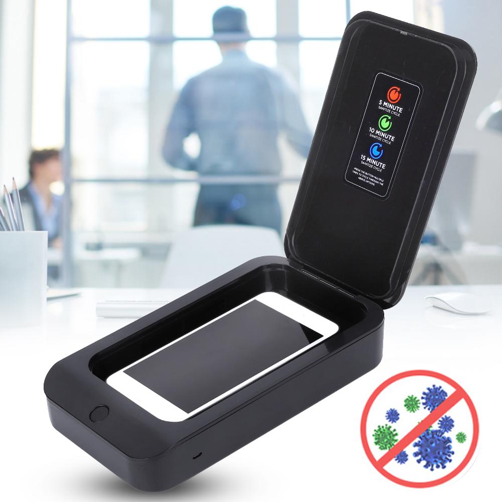 Uv lys telefon sterilisator æske smykker telefoner renere personlig desinfektion skab med aromaterapi esterilisador