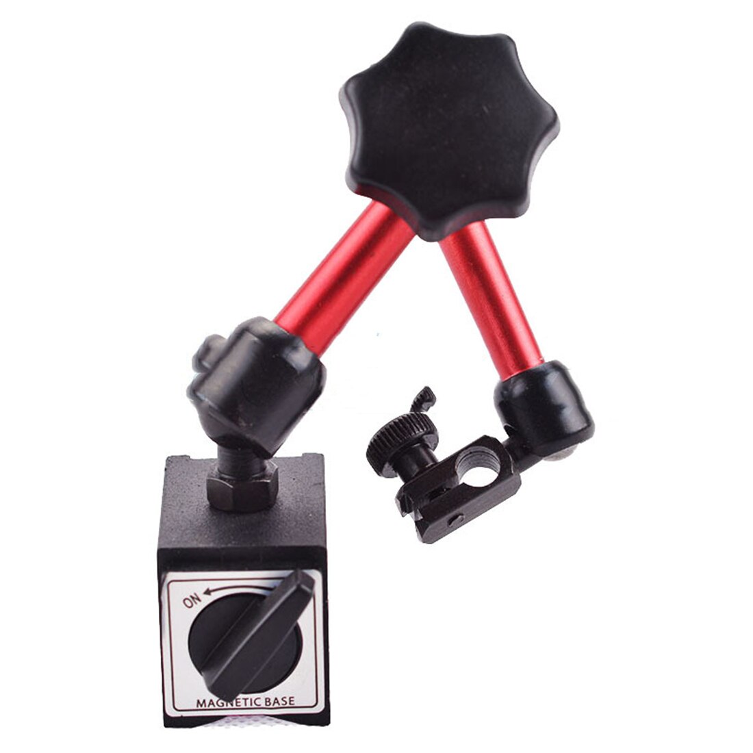 Metal baseholder drejeled del beslag rød+sort universal fleksibel