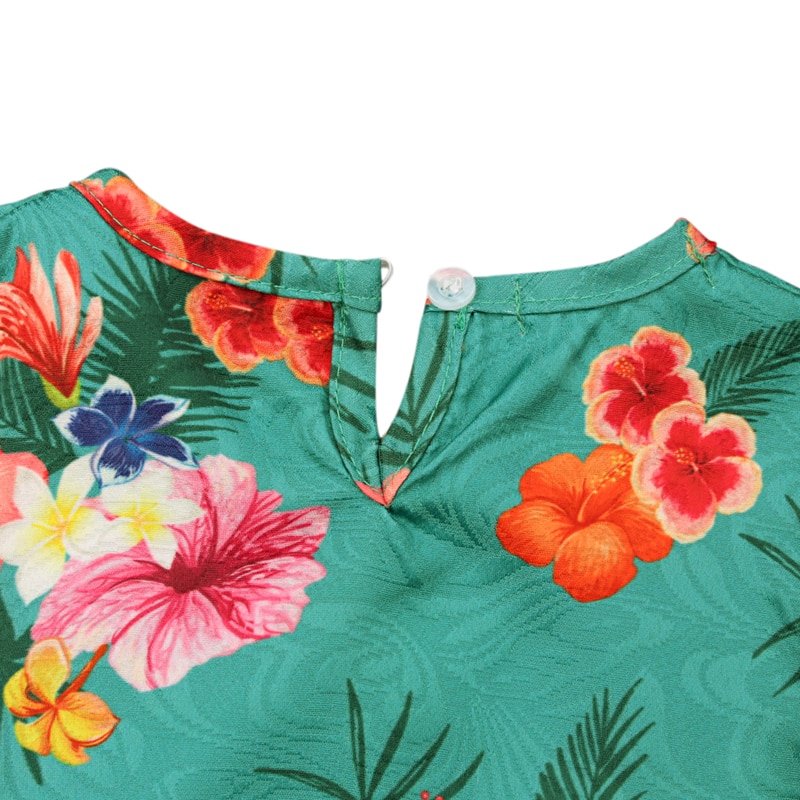 Summer Baby Girls Suit Casual 1 2 3 4 5 Years Toddler Children Clothing Set Floral T-shrts Flower Pants Kids Clothes