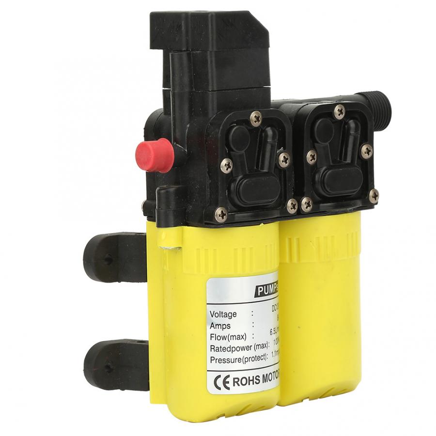 DC 12V Water Pump 100W Double Smart Suction Electric Self Priming Diaphragm Water Pump For Car Portable Washing Machine