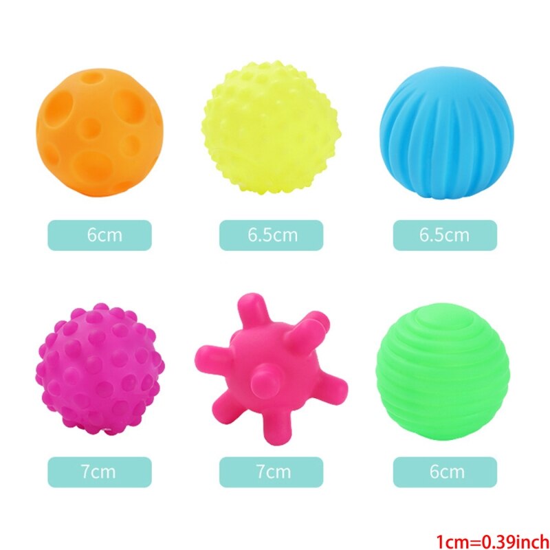 Textured Multiball Set Tactile Sensory Ball Bath Ball Toys Baby Grasp Ball Multifunctional Sensory Ball Development Brain
