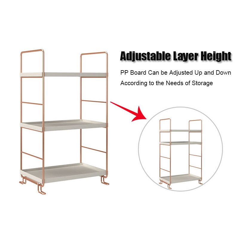 Bathroom Organizer Washroom Vanity Shelf Storage Rack Corner Caddy Tooth Stand Holder Bathtub Tray Adjusted layer Height