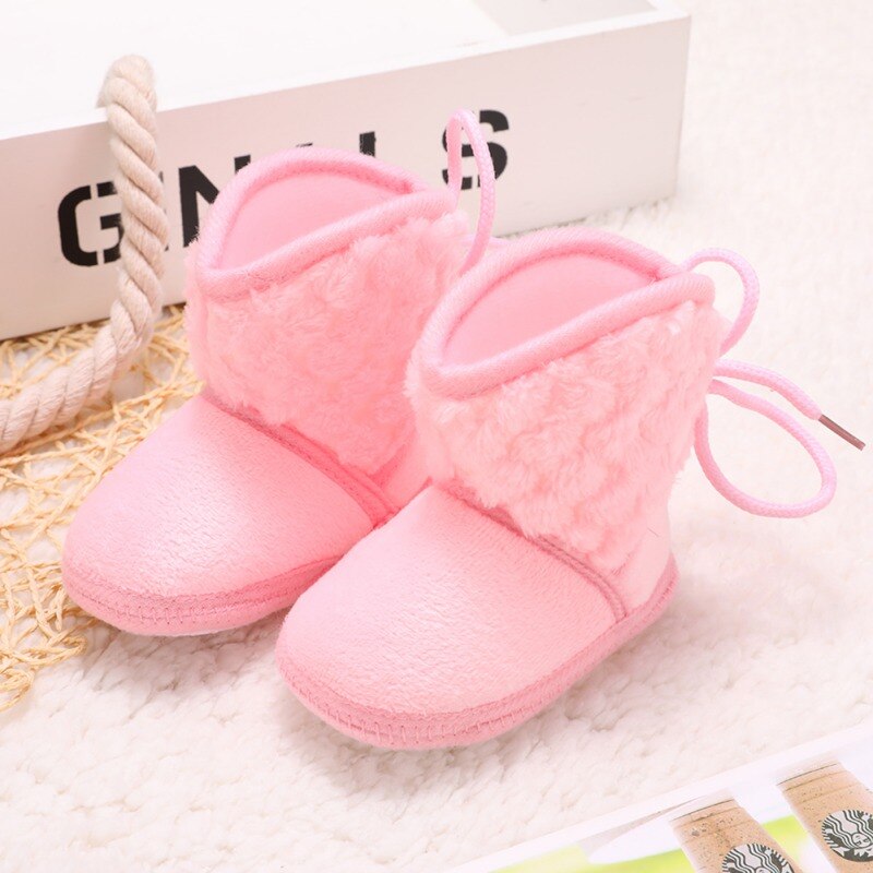 Schattige Baby Meisje Winter Snowboots Peuter Kwasten Soft Sole Crib Schoenen 0-18M: 28P / 7-12 Months