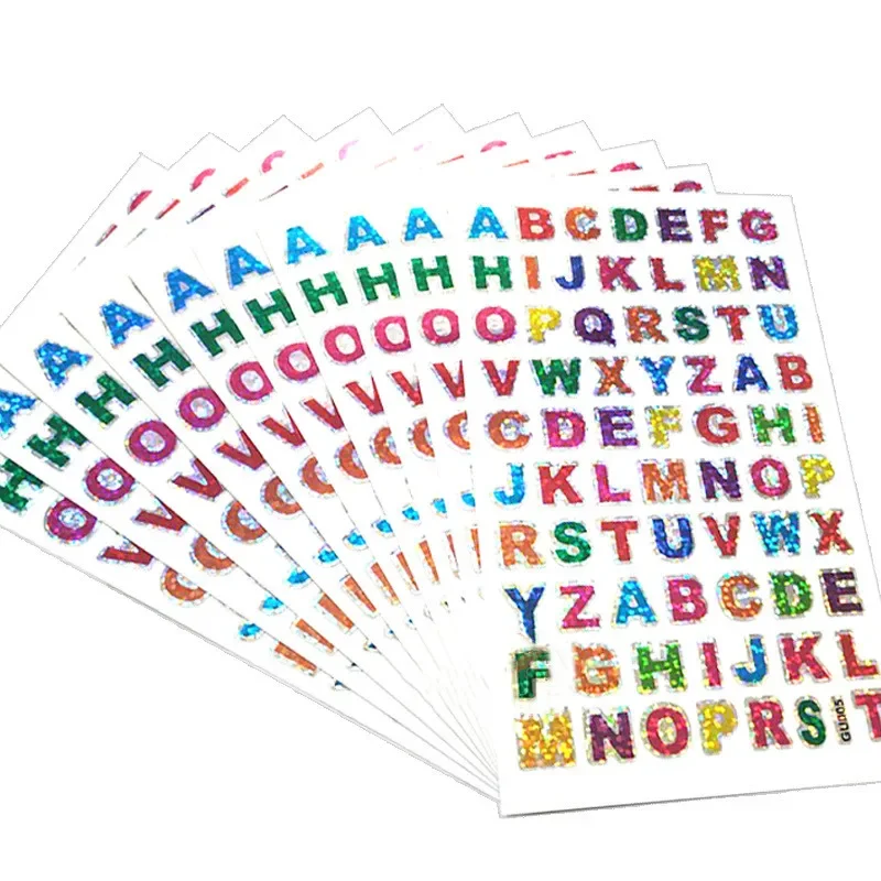 10 Sheets Alphabet Stickers Self Adhesive Letter Stickers Metallic Finish for Diy Scrapbook Birthday Card Craft Scrapbooking: Dark Khaki