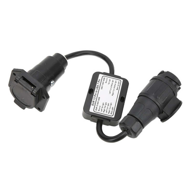European 13 Pin To American 7 Way Trailer Light Converter Trailer Light Electrical Converter Flexible Plastic Separating Stop