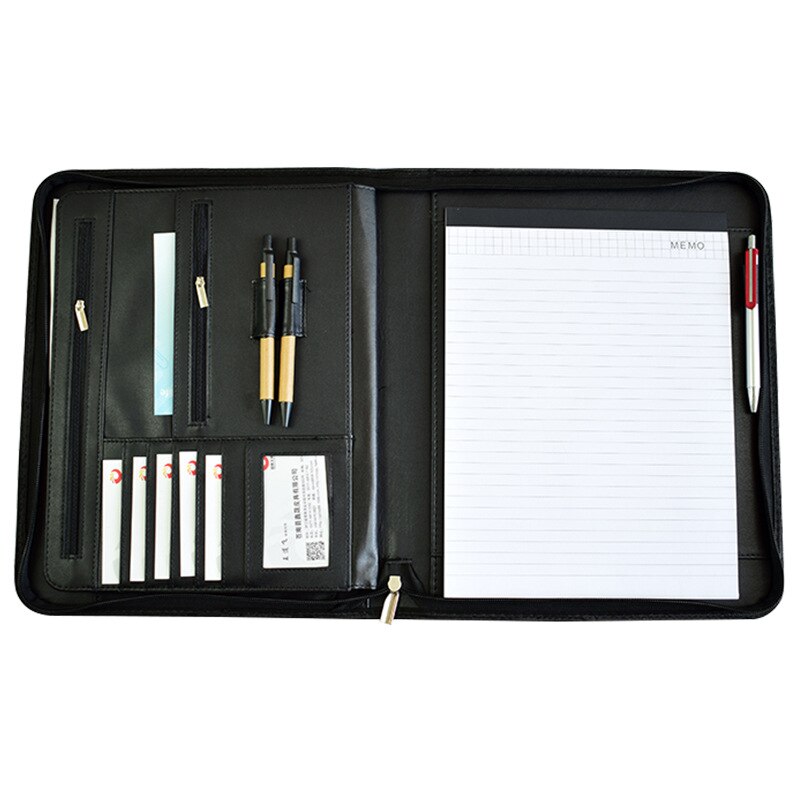 Farsdag dokument organisere filmappe  a4 virksomhet koffert glidelås etui padfolio skinnveske kontor manager ipad bag