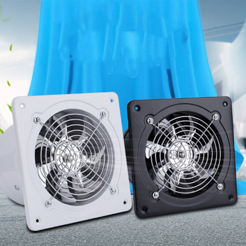 Extractor de aire de 220V de 6 pulgadas para el hogar, ventilador de ventilación colgante montado en la pared, poco ruido, para cocina y baño