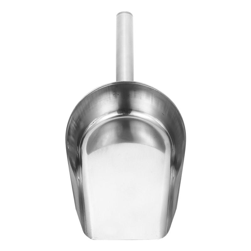 Pala de acero inoxidable para medir Harina de azúcar, granos de arroz, para fiestas, Bar, Buffet, comercial, utensilios de cocina: 28X13CM
