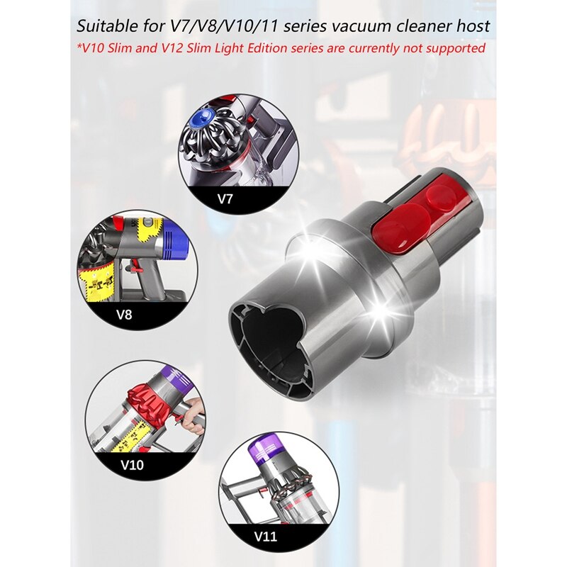 Convertidor de adaptador de iluminación LED para Dyson V7, V8, V10, V11, V15, piezas de aspiradora inalámbrica