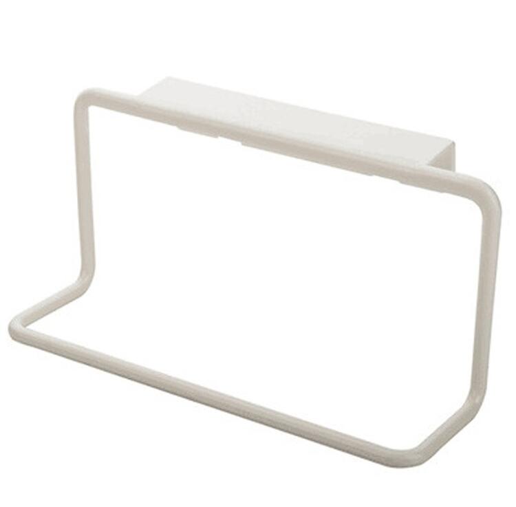 Over Deur Thee Handdoek Houder Rack Keuken Kast Bar Haak Badkamer Doek Hanger Multi-Functionele Keuken Lade Haak Houder: White