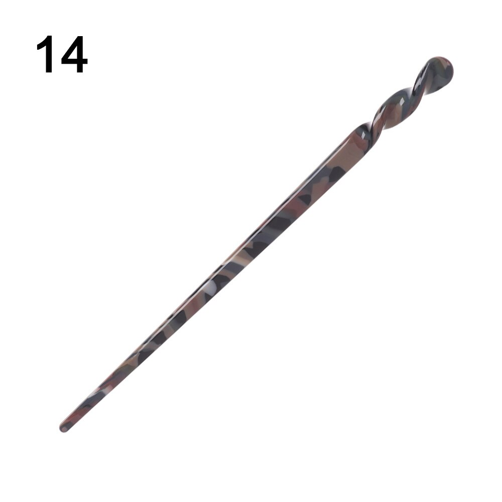 Retro Eenvoud Haar Sticks Elegante Acetaat Eetstokje Vrouwen Meisjes Haarspelden Haar Clip Haaraccessoires Haar Styling Tool: 14