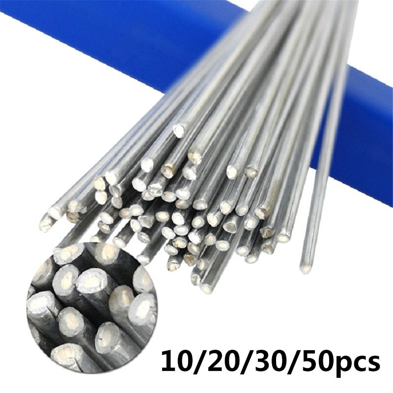 Lavtemperatur sveisetråd aluminium sveisefluks kjerne aluminium elektrode (ingen fluss) multiverktøy 10/20/30/50 stk 1.6mm/2mm*50cm