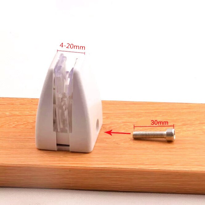 3 years warranty Glass Shelf Holder Glass Clamps screen ABS Plastic Shelf Support Bracket Office Desk Glass Screen Folder Clip