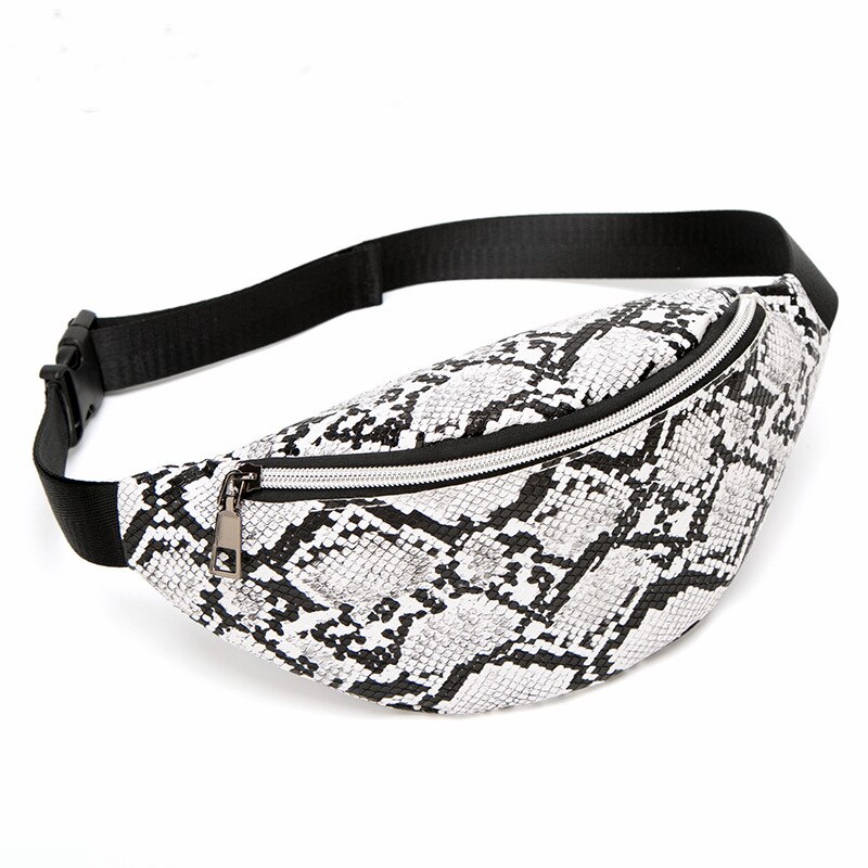 bolso de pecho Retro Serpentine Mini bolso de mujer bandolera bolso de señora cinturón paquete Vintage piel de serpiente impreso riñonera
