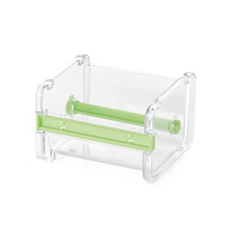 Duurzaam Abs Plakband Dispenser Kantoor School Store Desktop Tape Houder Met Cutter Pakket Levert: green