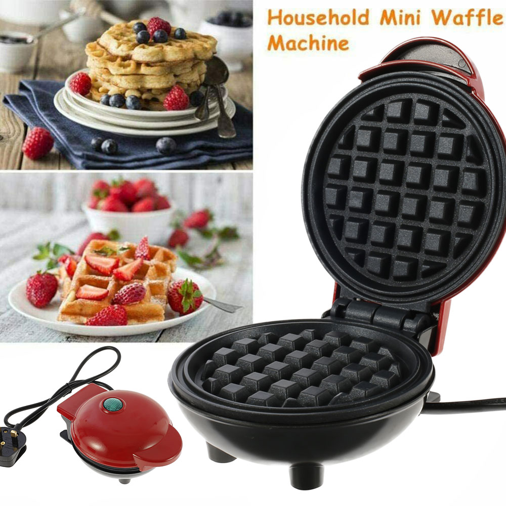 1PCS Mini Electric Waffles Maker Waffle Pot Breakfast Waffle Molds Egg Cake Oven Bubble Egg Cake Oven Pan Eggette Machine